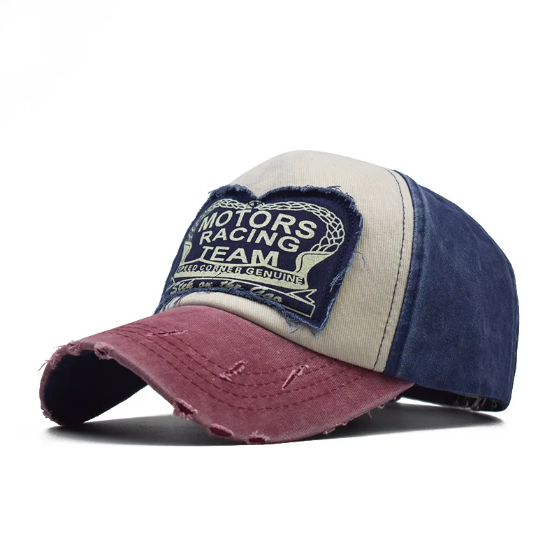 

Vintage Washed Distressed Baseball Cap Golf Dad Hat Foreign Denim Washed Baseball Moto Hip-Hop Hat Casual Cap