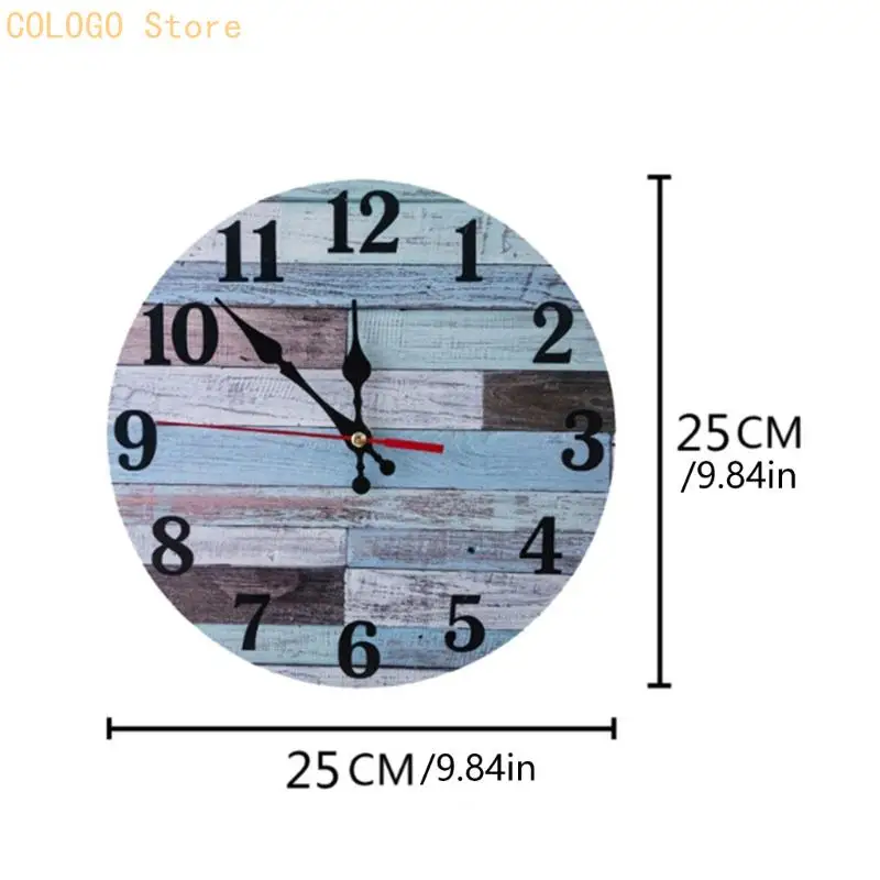 Silents None-Ticking Clock Decorative Clock Battery Operated Wall Clock for Home D0LD