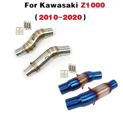 Slip On For KAWASAKI Z1000 Z1000SX 2010-2020 Motorcycle Exhaust Muffler Connection Middle Pipe 51mm Escape Moto Stainless