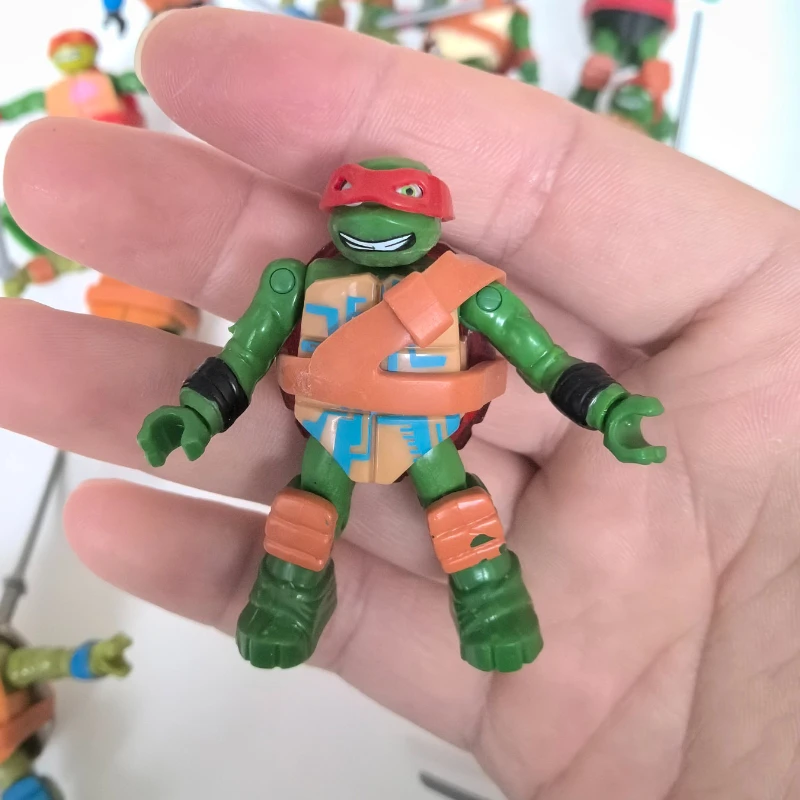 Genuine Playmates Teenage Mutant Ninja Turtles Leo Raph Mike Don Mini Hand Puppet The Joints Can Move Assembled Figurines