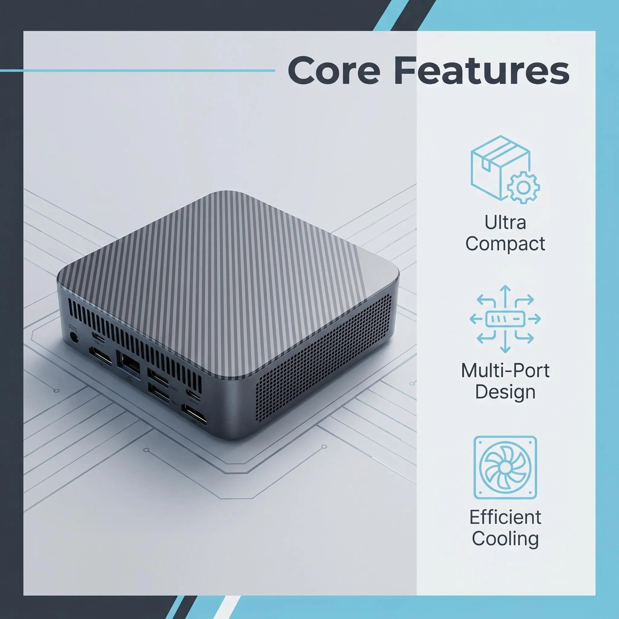 Intel N95 Micro Mini Computer 16GB DDR4 512GB NVMe SSD Triple 4K Video WiFi6 BT5.2 Quiet Home Office Pro Desktop Host
