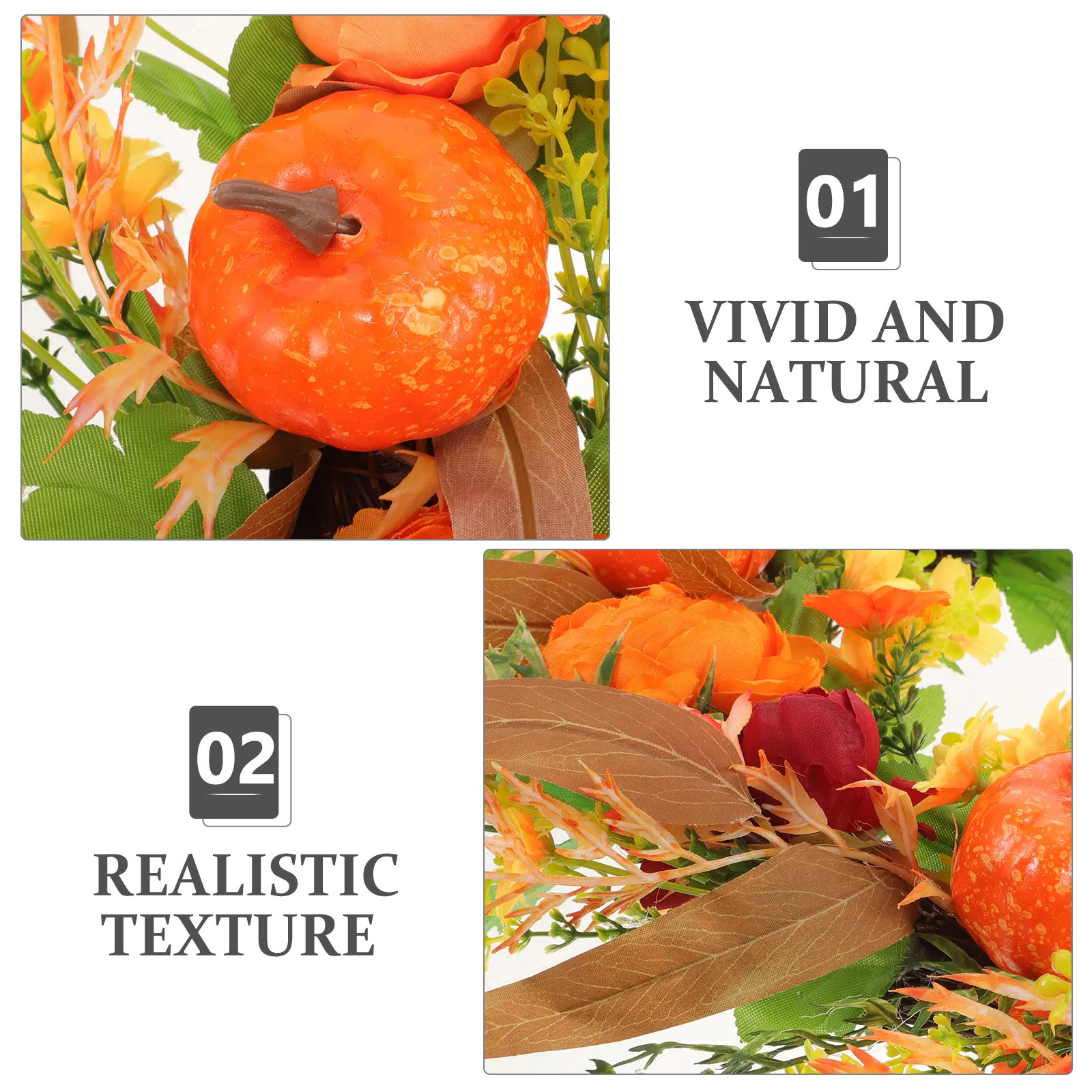 

Artificial Garland Grapevine Wreath Entryway Decor Indoors Floral Home Fall Decorations Curtain