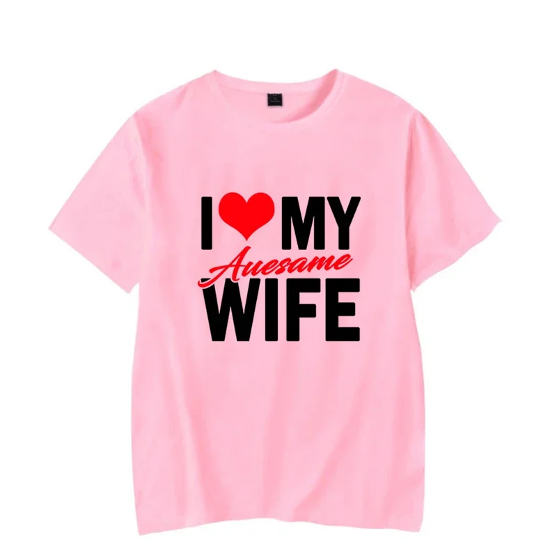 I Love My Awesome Wife Husband T Shirts Honeymoon Couple Outfits Dating Couples Anniversary Gifts Men Women Tee Shirt Oversize