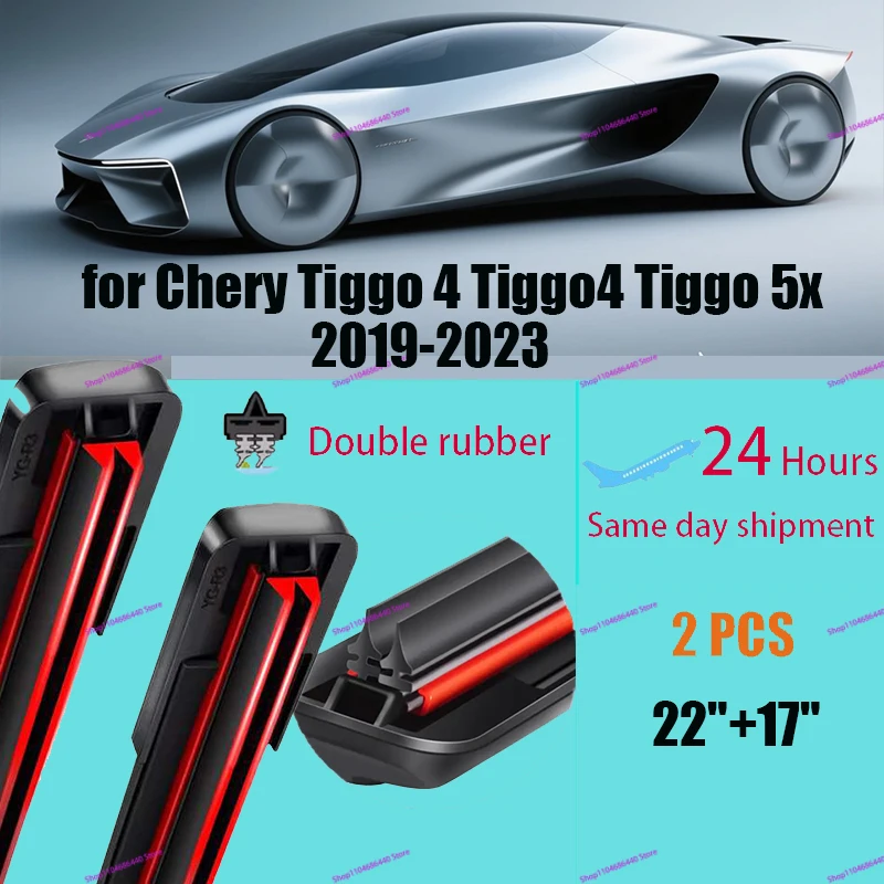 

Double rubber Wiper Blade for Chery Tiggo 4 Tiggo4 Tiggo 5x 2019-2023 FrontWindow Windscreen Windshield Wipers Car Accessories