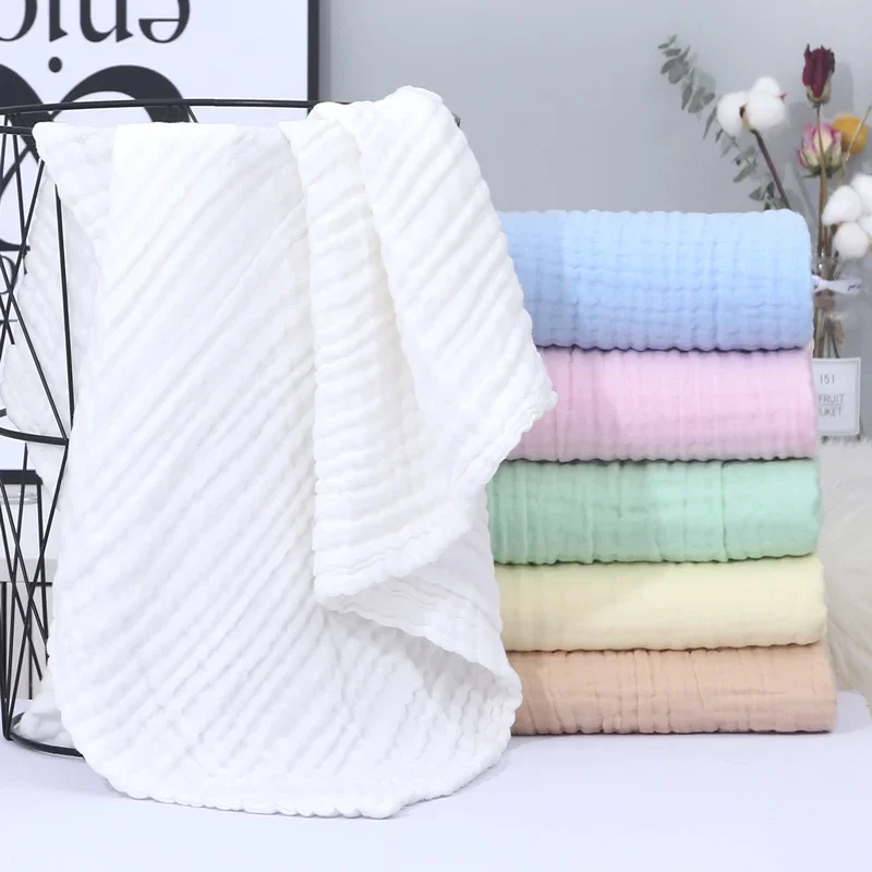 6 Layers Bamboo Cotton Baby Receiving Blanket Infant Kids Swaddle Wrap Blanket Sleeping Warm Quilt Bed Cover Muslin Baby Blanket