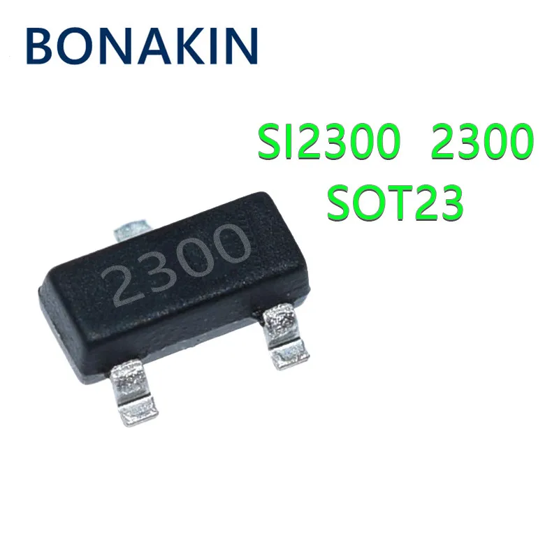 50ชิ้น SI2300 SI2300DS 2300DS มอสเฟท2300 SOT23 IC แบบใหม่และดั้งเดิม