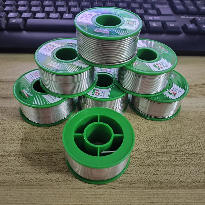 100g Sn99.3 Cu0.7 Tin Core Solder Wire - Lead Free High Purity 0.5/0.6/0.8/1.0/1.2/1.5mm Rosin Coated Environmentally Friendly