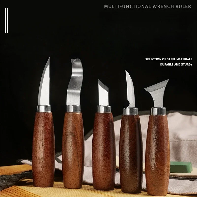 Wood Carving Knife Chisel Hook Knife Carving Tools Ergonomic Woodworking Spoon Durable Crooked Beginners Sculptural Professional