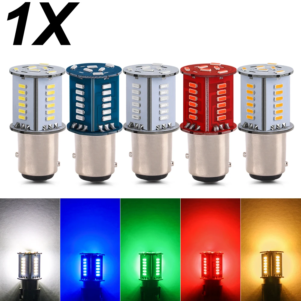 

1pcs 1157 BAY15D P21/5W Led Bulbs Driving Lights Streamer and Brake Strobe Lamp Dual Mode White Red for Car Motorcycle Scooter