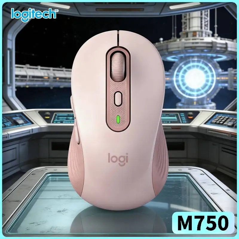 Logitech M750 Wireless Mouse - 90% Noise Reduction, 4000 DPI High Precision, 3-Device Sync, Recycled Plastic Eco-Friendly Build