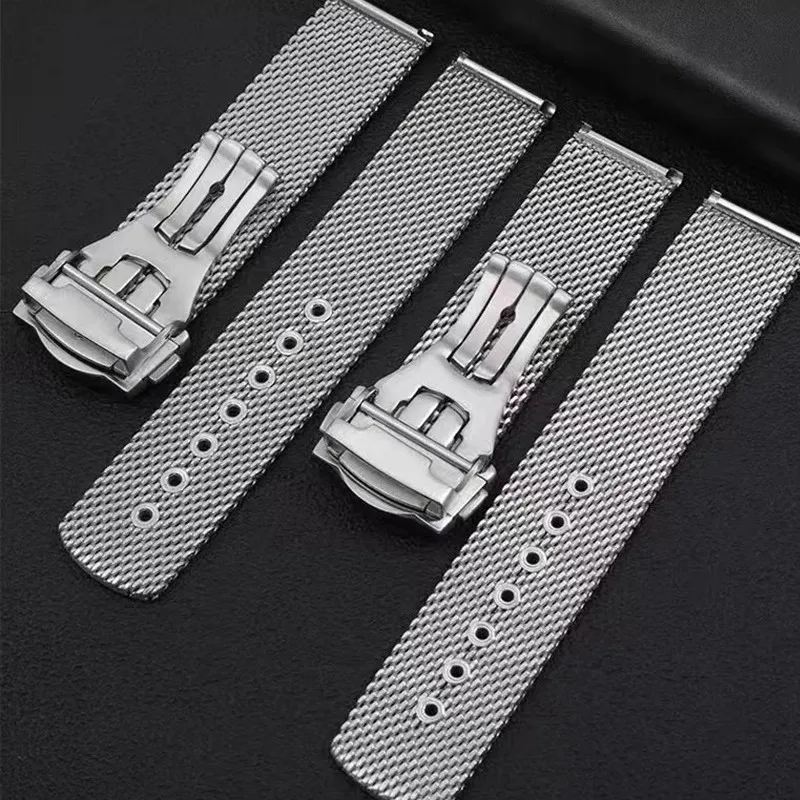 Premium-Grade Titanium steel 20mm Chain Strap For Omega 007 Seamaster Diver 300 Watch Band Replace Milanese Stainless Bracelet