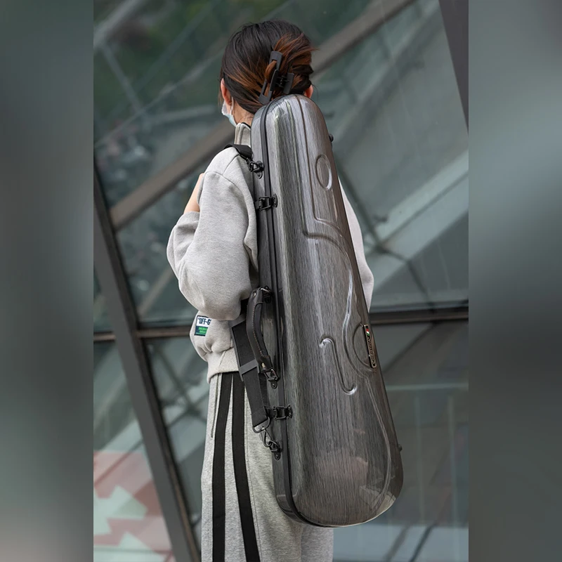 CHRISTINA Violin Case VB104 Available in Dark Gray/White/Black 4/4 Size Lightweight Hard Composite Materials with Straps