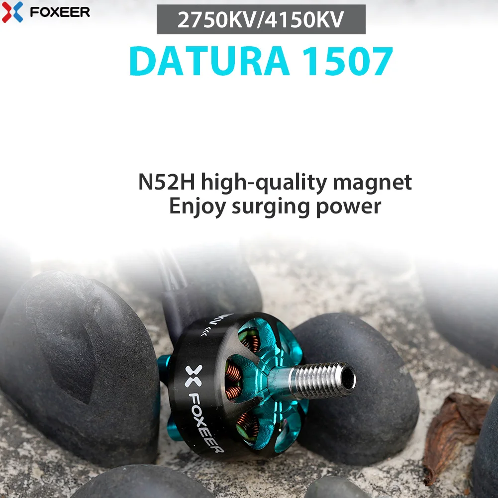 Foxeer Datura 1507 4150KV 2750KV 4-6S Brushless Motor Compatible 3-5inch Propeller for RC FPV Freestyle Cinewhoop Ducted Drone