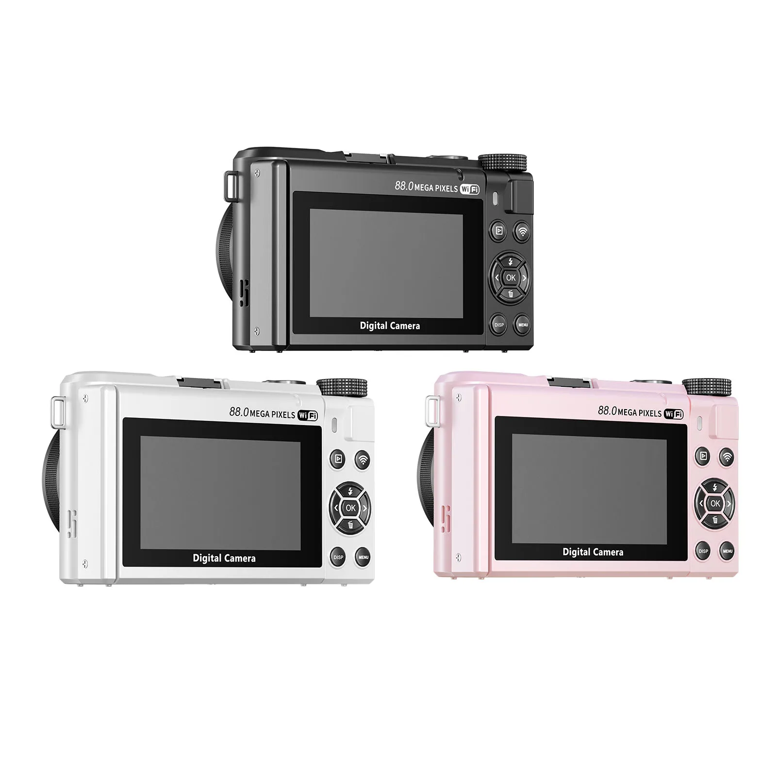Digital Camera 8K 88MP 18x Zoom Autofocus WiFi Travel Camera with