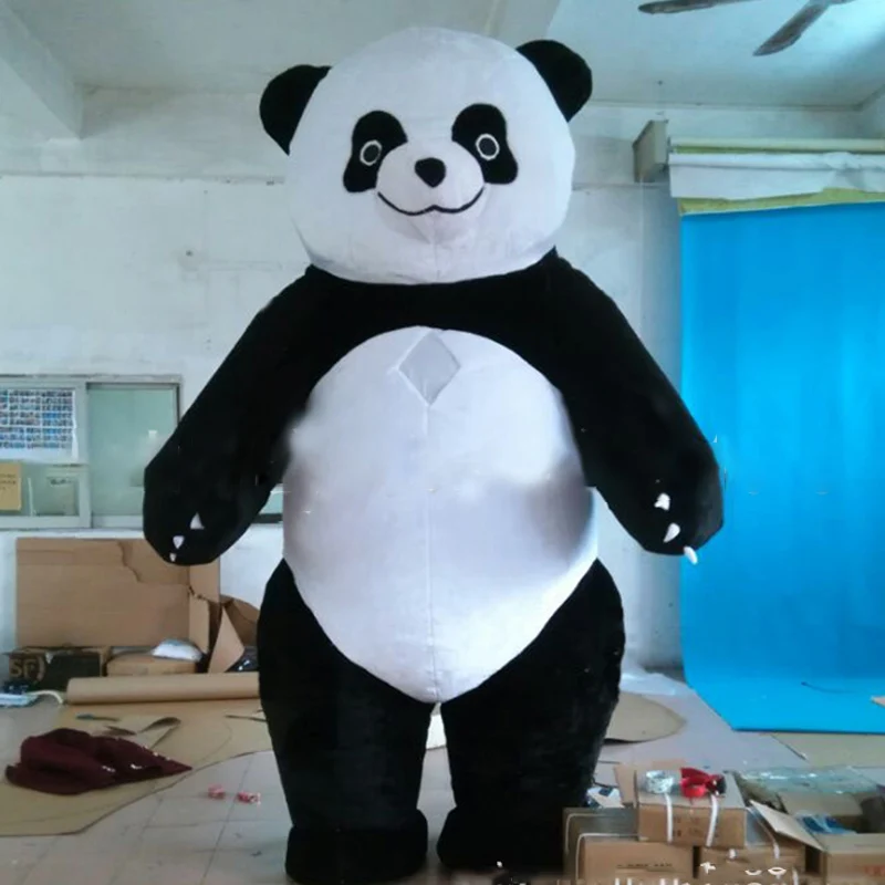 2.6M Gait Panda Inflatable Costume Panda and Bear Mascot for Adult Halloween Parties Anniversaries Weddings Cosplay Costumes