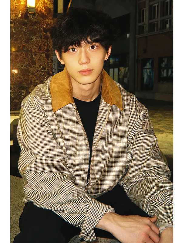 

Prince of Ws Che Harrington Jaet Men's ort Sle Cleanfit Retro Money Look Workwear Coat Stand Fit Polyester Fiber