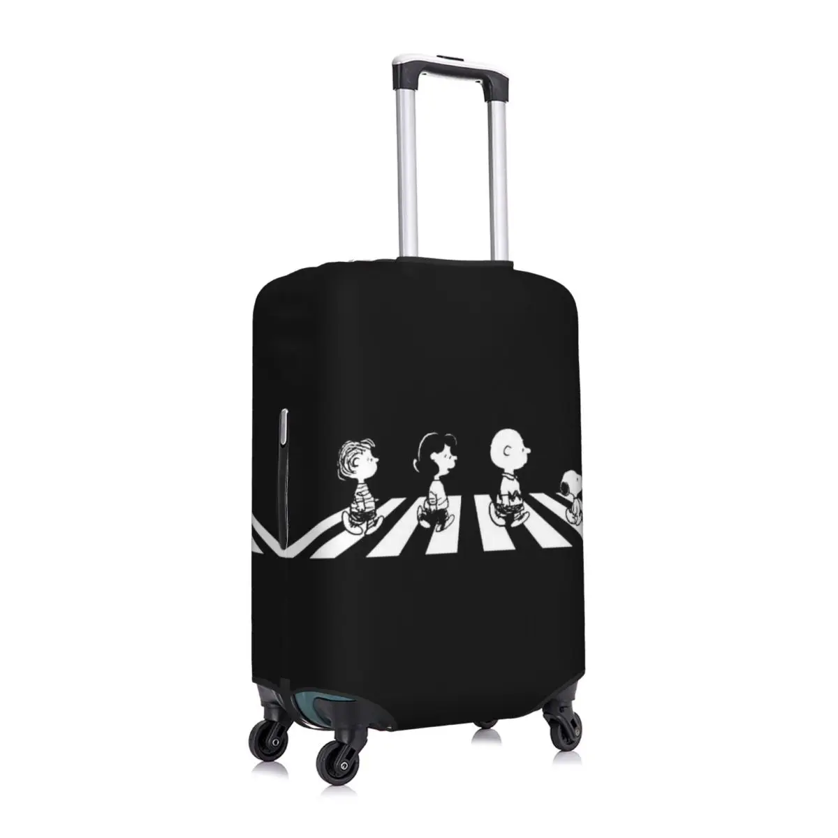 Personalizado rock tees grupo caminhada s-noopys capa de bagagem de viagem elástica cão mala capa protetor caber 18-32 Polegada