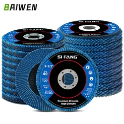 10 adet Flap diskler 115mm T27 zirkonya taşlama diski 40/60/80/120 Grit profesyonel Flap diskler açı öğütücü için zımpara