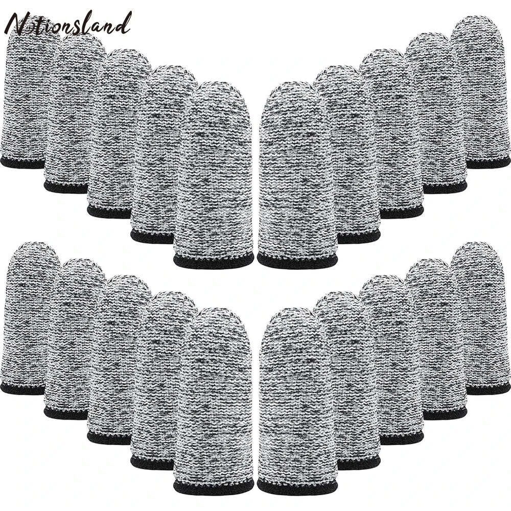 10/20/25pcs Cut Resistant Finger Cots Finger Sleeve Protectors Reusable Finger Covers Finger Protection Cots for Sewing Supplies