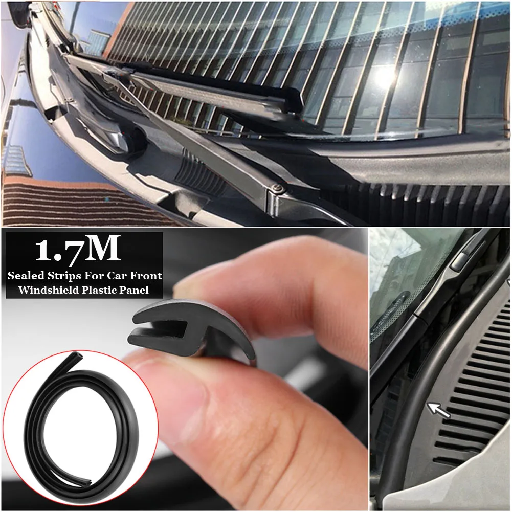 Car Moulding Strip Enhance Your Car\'s Appearance Replace Old Windshield Plastic Panel Seal with Premium Rubber Strip