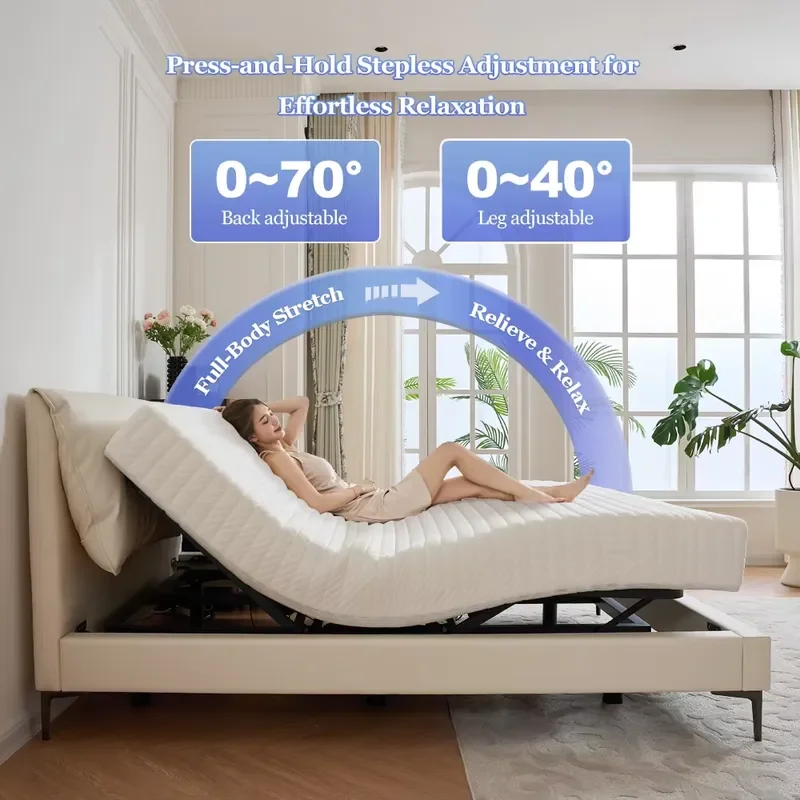 Smart Bed Electric Intelligent Fully Automatic with Okin Motor Multifunctional Zero Gravity Metal Bed Frame for Hotel
