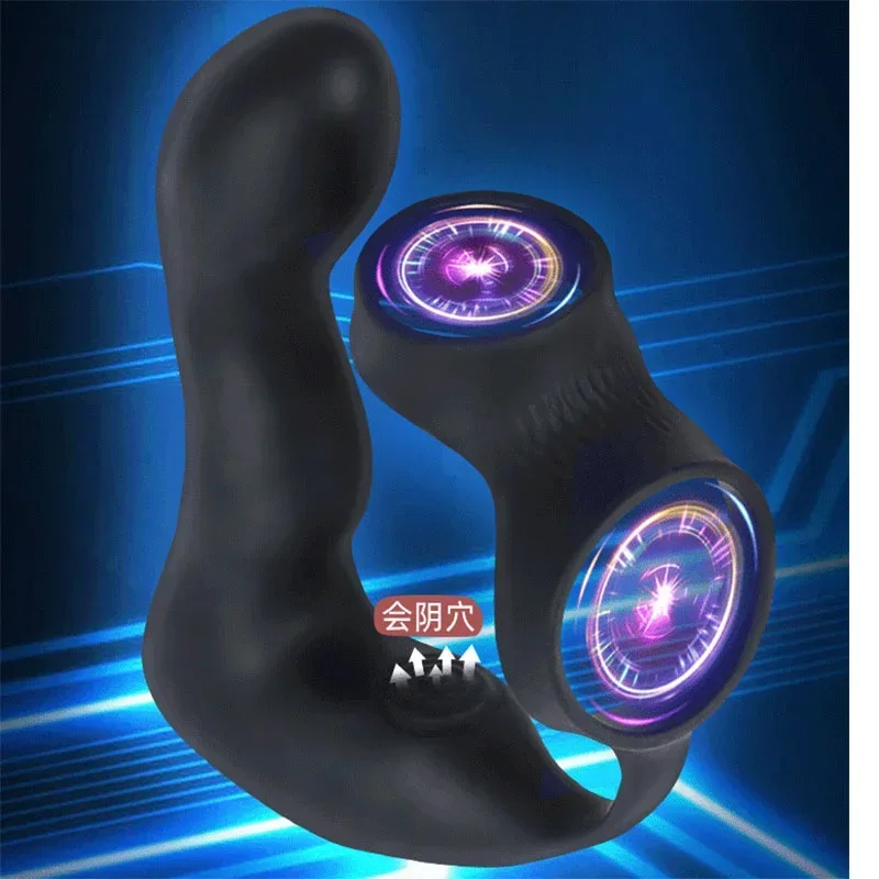 Consolador Anal inflable con Control remoto inalámbrico, vibrador masajeador de próstata masculino, tapón Anal enorme con anillo de expansión, Juguetes sexuales