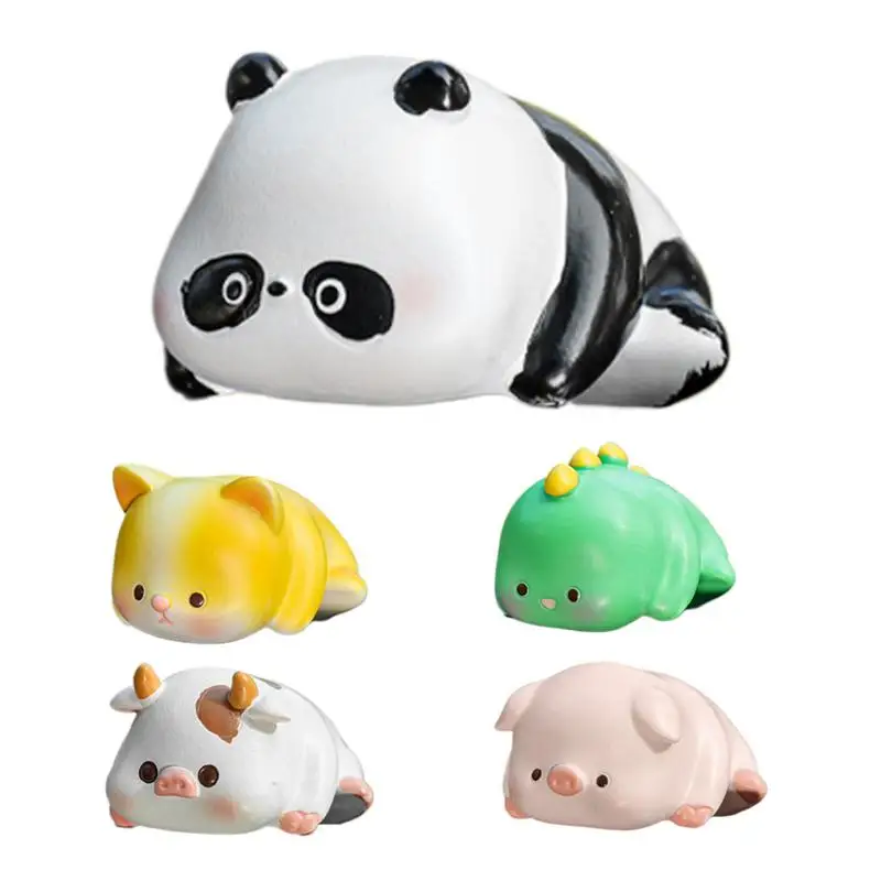 

Car Dashboard Cute Animal Ornaments Mini Cartoon Toy Car Motorcycle Paste Ornament And Home Decor Car Supplies For Friends