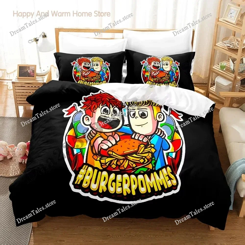 

2025 Burgerpommes Icrimax Bedding Set Single Twin Full Queen King Size Bed Set Bedroom Duvetcover Sets Anime Bed Sheet Set