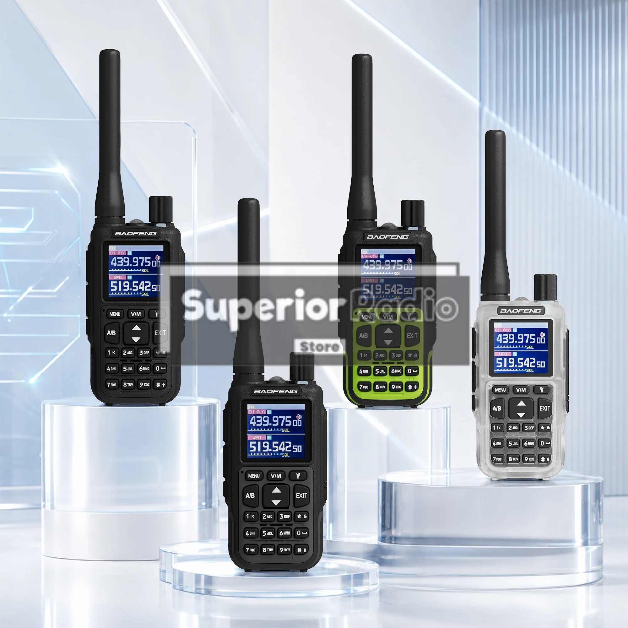 Baofeng Mini-5 Walkie Talkie Bluetooth Wireless Programming VHF UHF AM FM Handheld Radio LED Flashlight Upgraded of UV-5R Mini