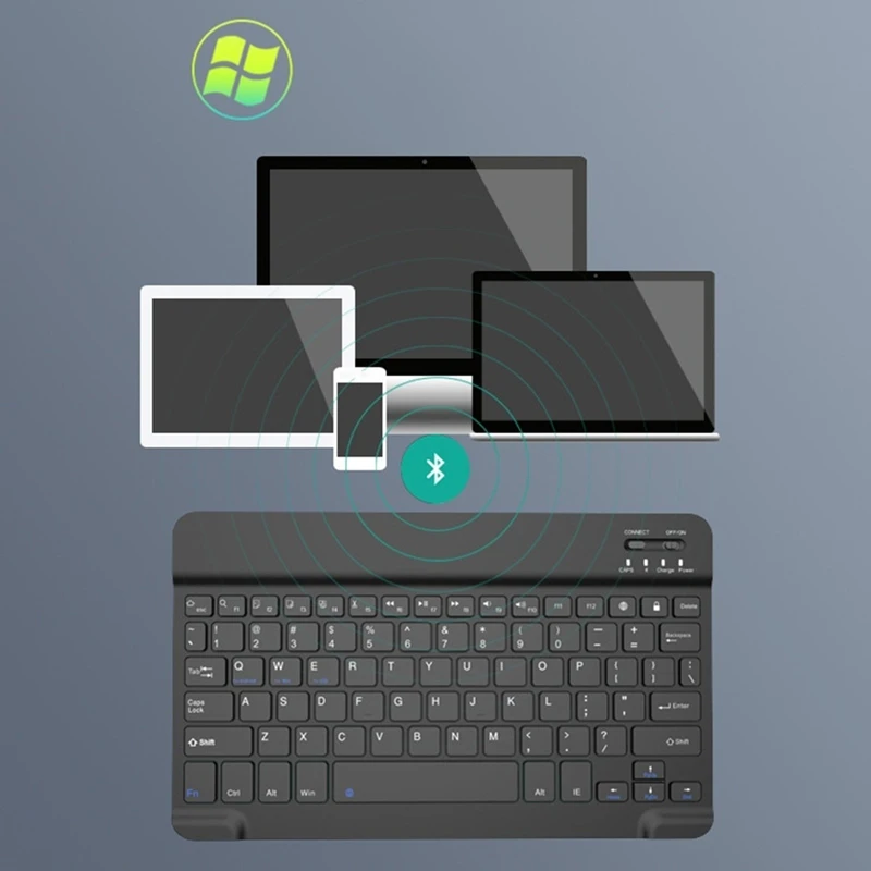 Teclado Bluetooth portátil para Tablet e PC, Gaming Acessórios