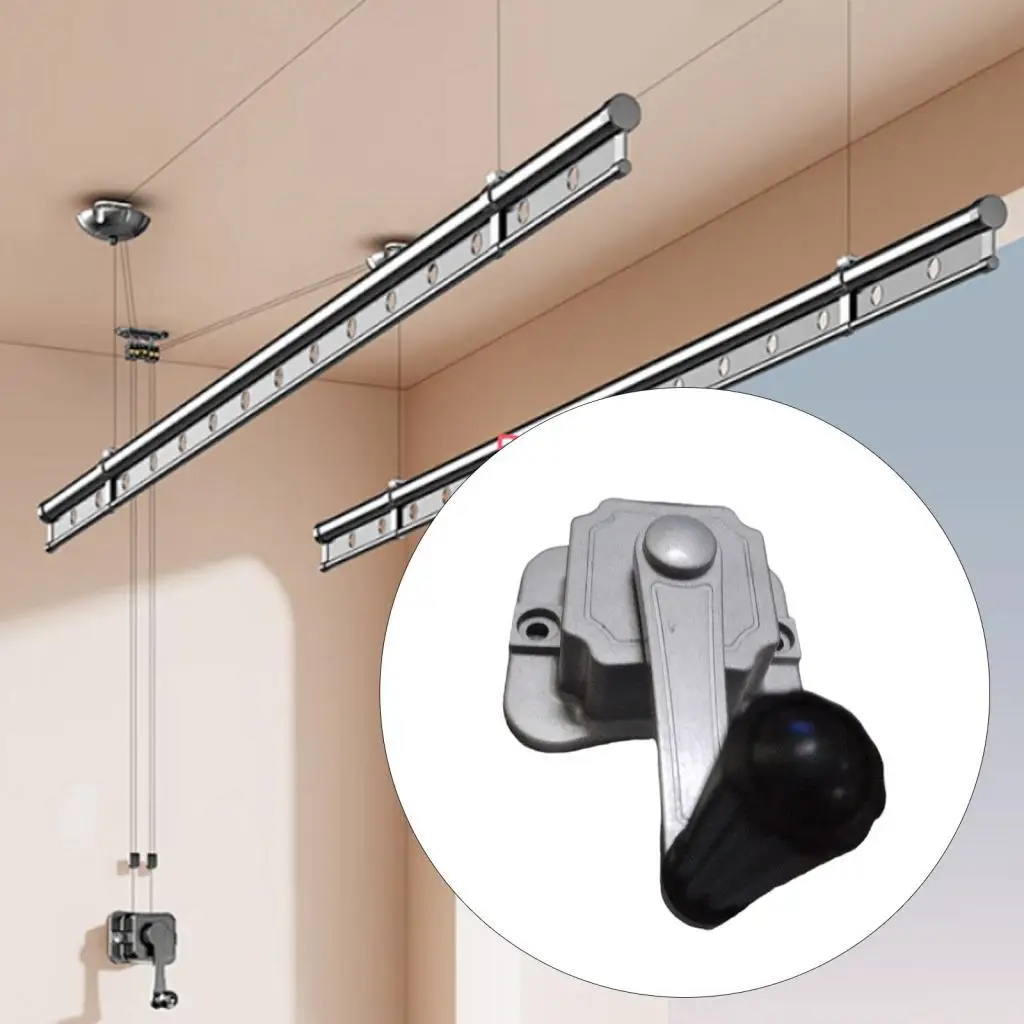 Hand Crank Clothes Hanger Accessory Aluminum Alloy Spare Part for Home Laundry Rack Repair and Upgrade