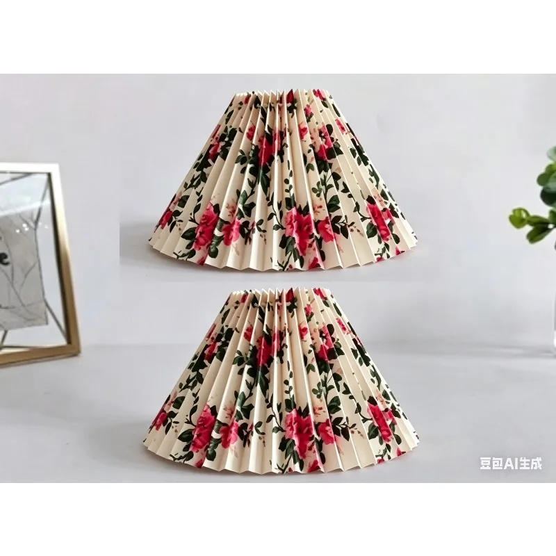 Middle Size, Set of 2 Pleated Empire Lamp Shade (Assemble required) Base width 11.2