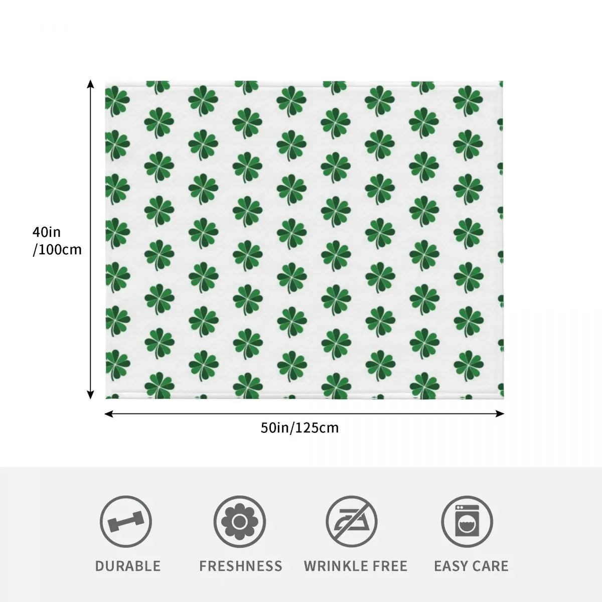 Lucky Clover Charm Throw Blanket Multi Use Warm Blanket for Living Room Bedroom - view 4