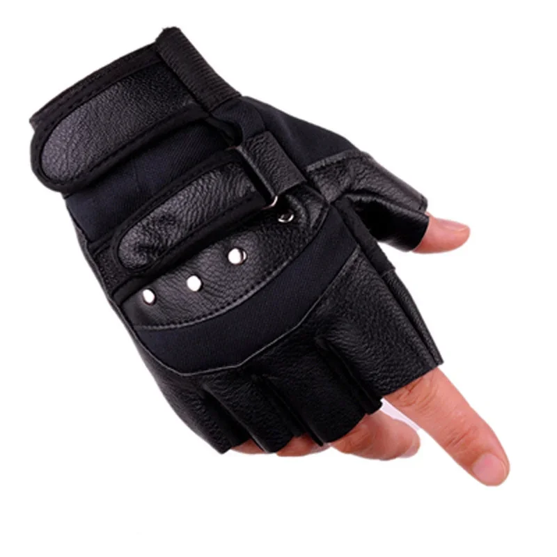 Guanti da moto guanti da ciclismo in pelle estiva senza dita antiscivolo traspirante MTB bici da strada guanti da moto da bicicletta da donna