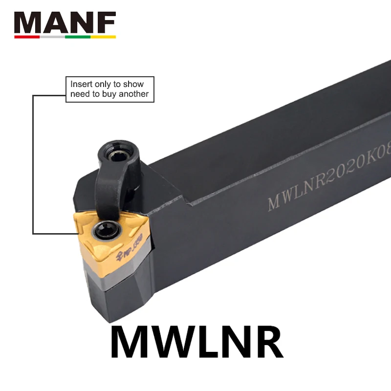 Manf MWLNR-2020K08 16mm torneamento externo ferramenta titular inserções de carboneto torno usinagem ferramentas de corte torno haste centro vivo indust