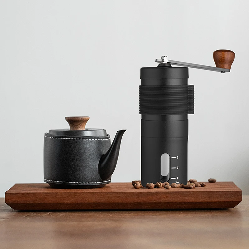 

Moe pot Lazy coffee set Hand grinded coffee bean grinder Hand brewed coffee pot Convenient black set