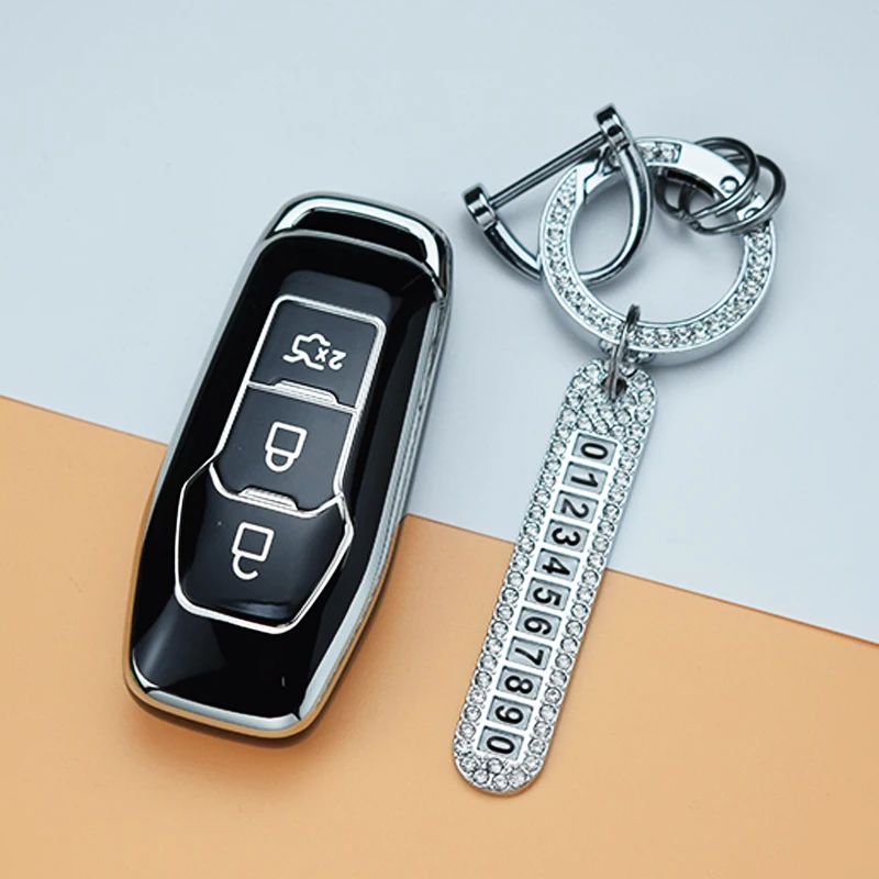 สำหรับ Ford Focus 3 4 ST Mondeo 5 MK5 Mustang F-150 Explorer Edge Fiesta Kuga MK3 TPU หุ้มกุญแจรถ Shell fob อุปกรณ์เสริม