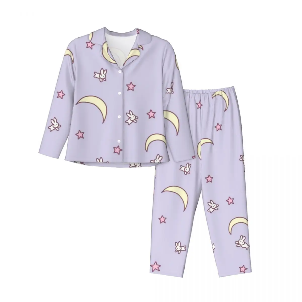 Kawii Little Bunny Women's Pajamas Sets Woman 2 Pieces Pajamas Female Couples Loungewear Suit Home Clothes