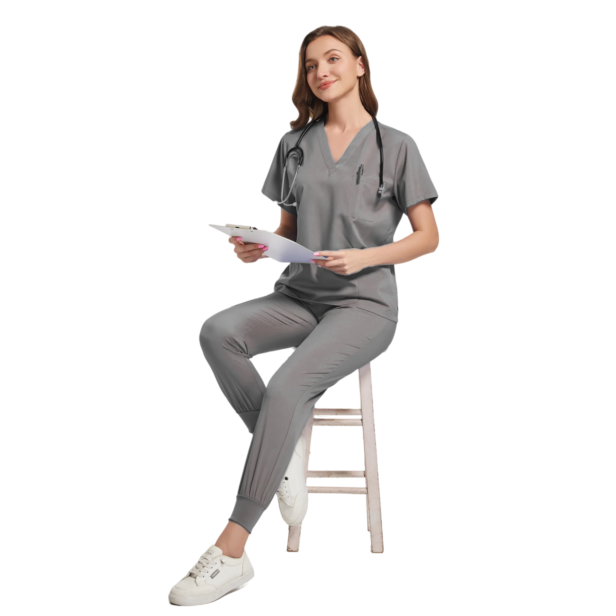 Hot Sale Medische Verpleging Scrubs Uniform Scrub Sets Ziekenhuis Uniformen Korte Mouw Tops Joggingbroek Uniform Vrouwen Verpleegster