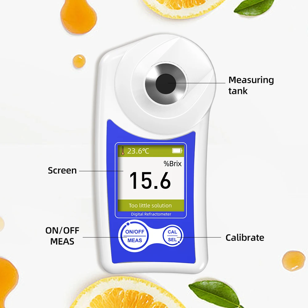 Nohawk Brix Meter LCD cyfrowy refraktometr cukrowy precyzyjny zakres 0.2% 0-55% mierzyć zawartość cukru w napoju owocowym piwo