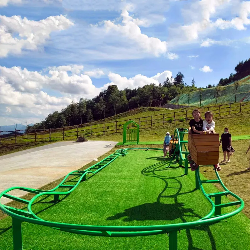 Latest Profitable and Popular Amusement Park Rides, Unpowered Mini Roller Coasters for Sale