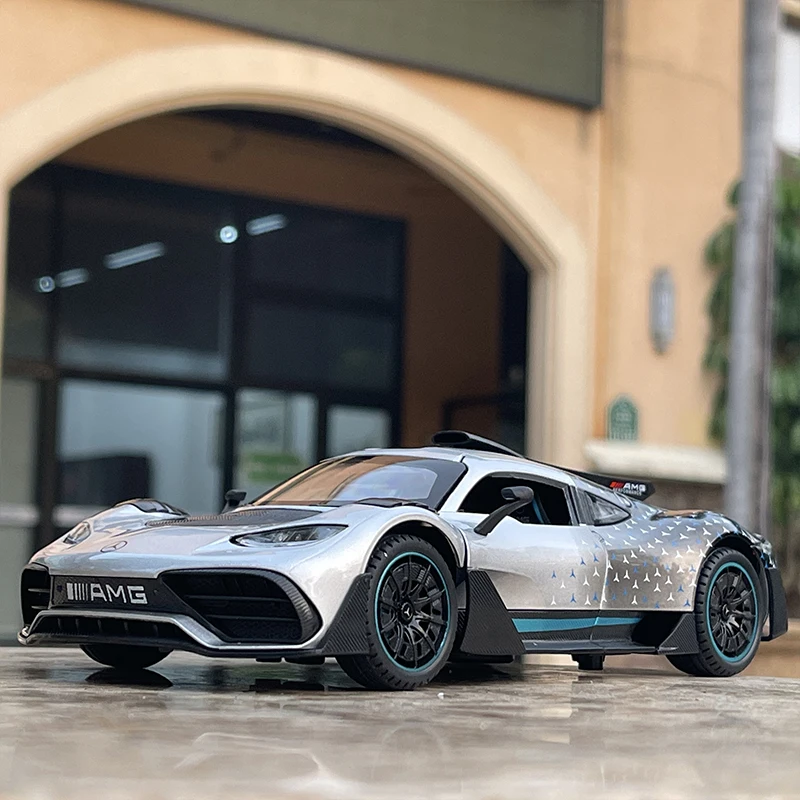 

1:24 модель автомобиля Mercedes-Benz AMG ONE GTR, имитация сплава, коллекция игрушек, супер спортивный автомобиль, игрушечный автомобиль, детский подарок