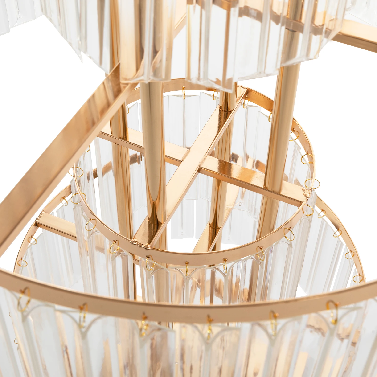 5 طبقات حامل زهور مادة كريستال أكريليك لتزيين مرحلة الزفاف وعيد الميلاد