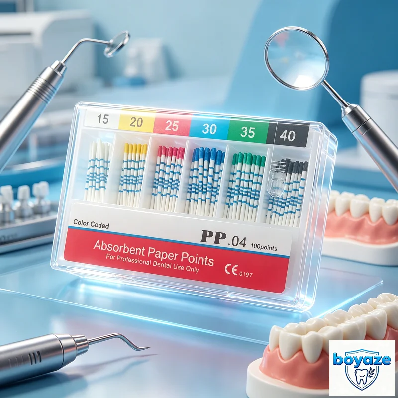 1Box Dental Absorbent Paper Points Sterile Mixed Sizes 02 04 06 Taper 15-40# For Dentist Use Dentistry Materials