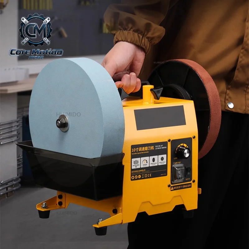 Variable-Speed Electric Sharpener Sharpening Kitchen Knives, Scissors, Axes & More 8-inch/10-inch Grinder