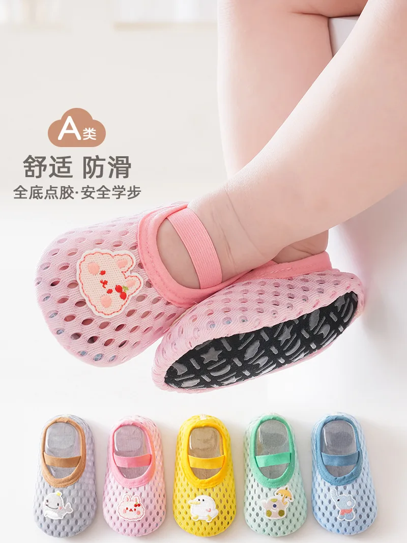Spring Summer Newborn Baby Socks Shoes Cartoon Children Anti Drop Toddler Shoe Soft Sole Anti Slip Boys Girls Kids First Walkers