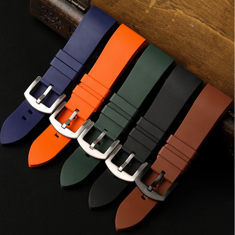 

Fluorine Rubber Watch Strap Quick Release Watchband 20mm 22mm 24mm Waterproof Diving Sport Watch Band for Men Women Accessories