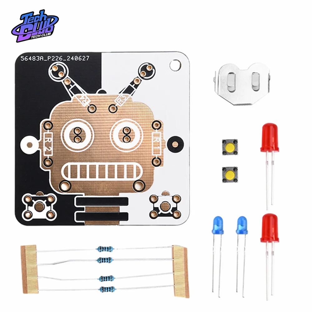 Zestaw projektowy do lutowania robota LED DIY Elektroniczne płytki drukowane do akcesoriów laboratoryjnych dla początkujących