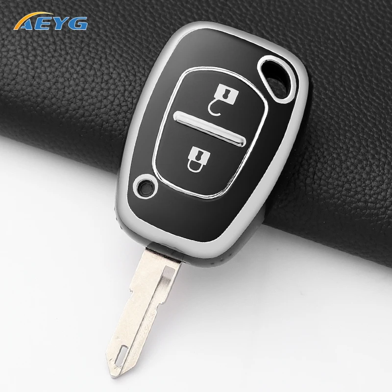 TPU Car Smart Key Case Cover Shell For Vauxhall Opel Vivaro Renault Movano Trafic Kango 2 Button Keychain Protective Accessories