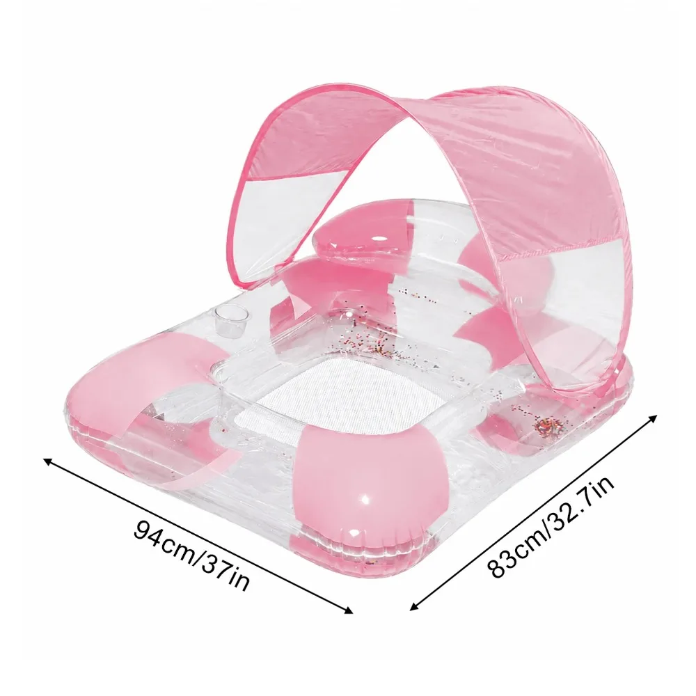 Clear Inflatable Pool Float Chair Mesh Lounge Bed for Adults Swimming Pool Tanning Float Raft Party Water Relaxing Seat view 6